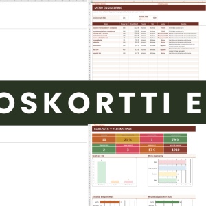 Annoskortti Excel - yleiskuva kaikista välilehdistä