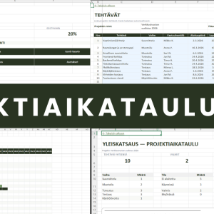 Projektiaikataulu Excel – projektinhallinta aikajanalla ja Gantt-kaaviolla